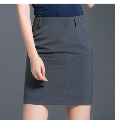 NXQ6123007职业西裙女高腰黑色半身裙工作装包臀一步裙OL短裙职业西裙定做广州职业装定制厂家
