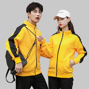 XWH309-2019卫衣定做厂家秋冬新款长袖卫衣工衣定制印花绣LOGO潮款长袖拉链衫卫衣定制男女同款工作服定制广州针织衫定做