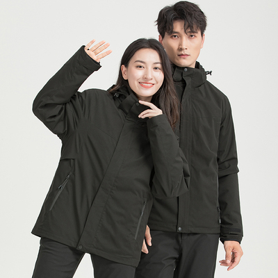 LCFY025广州冬装含内胆工衣定制厂家-三合一防护两件套冲锋衣定制-领头羊定制-冬季工作服定制