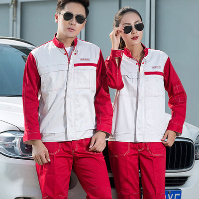 G13东风日产4S店工程服套装男车间工厂汽修工程服秋冬长袖劳保服定制