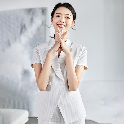 NVXF6903JY女式西装订做职业装时尚潮西服套装定制女士西服定制广州西服定做厂家职业套装